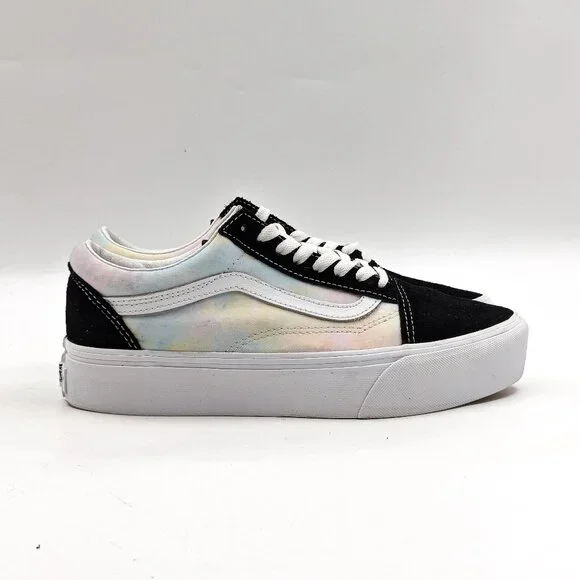 VANS Unisex Old Skool Pastel Clouds Stacked Black Sneakers size M7.5 W9 - Picture 10 of 11